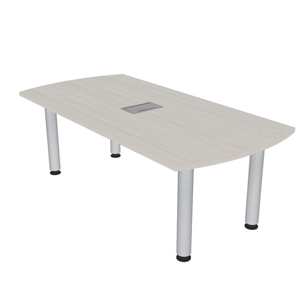 33.5 in W, 69.5 in L, 29 in H, Engineered Wood Top, Ivory